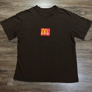 Cactus Jack by Travis Scott Brown Tee with Red Logo